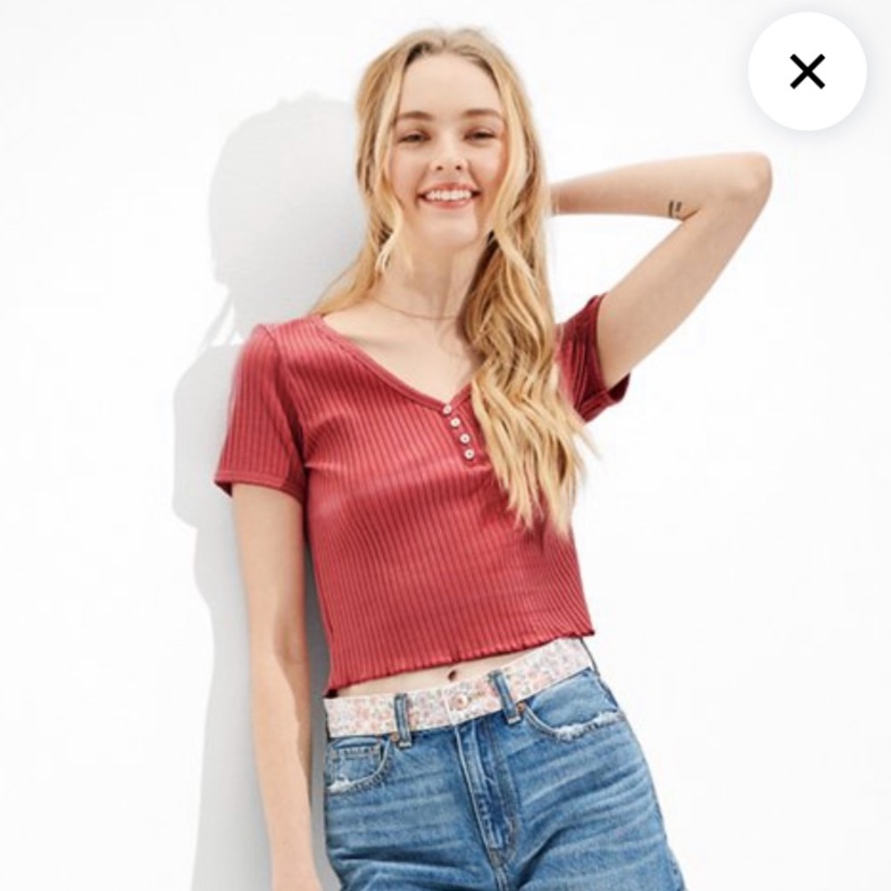 American Eagle Baby Henley Tee